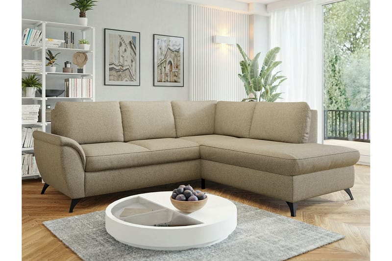 Hereford 3-sits Hörnbäddsoffa Beige - Möbler - Vardagsrum - Bäddsoffor - Hörnbäddsoffa