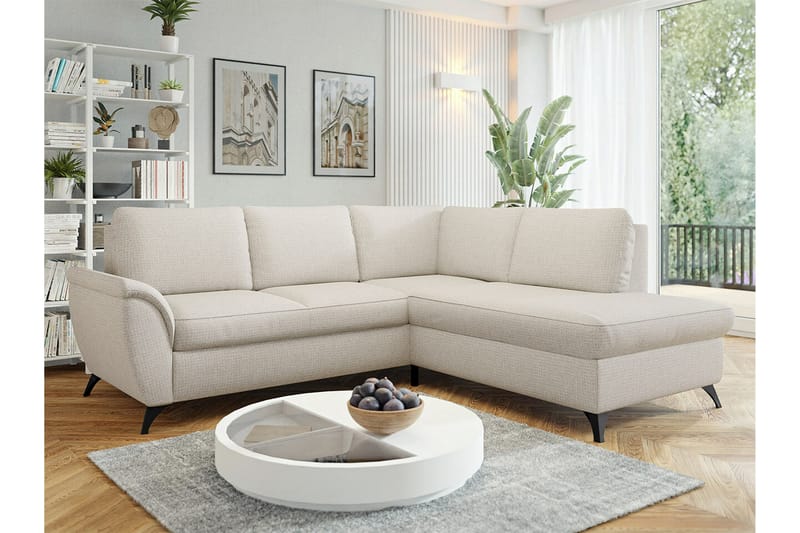 Hereford 3-sits Hörnbäddsoffa Beige/Ljusbeige - Hörnbäddsoffa - Bäddsoffor