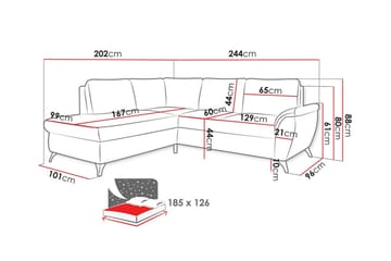 Hereford 3-sits Hörnbäddsoffa - Möbler - Vardagsrum - Bäddsoffor