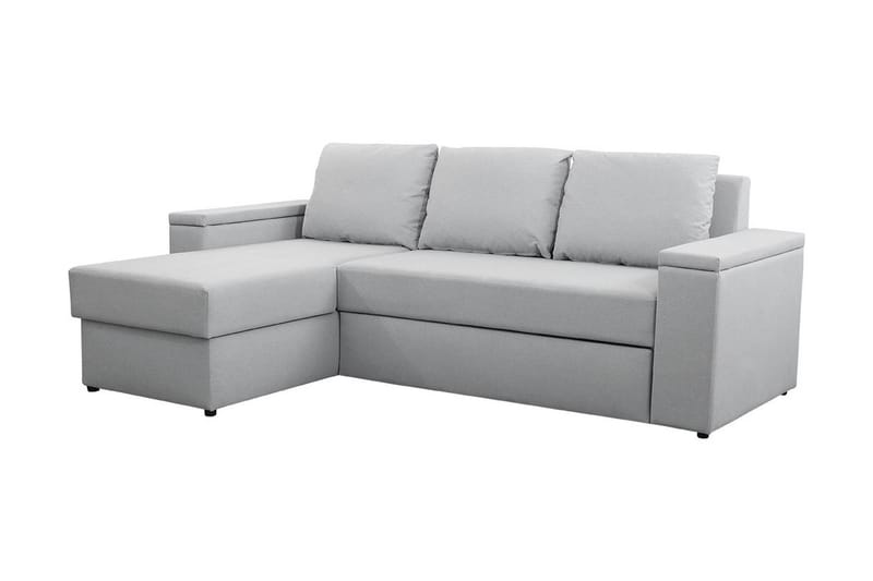 Herosa 3-sits Bäddsoffa med Divan med Förvaring, Ljusgrå