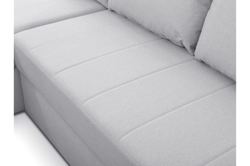 HERVAS 3-sits Bäddsoffa med Divan med Förvaring Grå/Grön - Möbler - Vardagsrum - Bäddsoffor