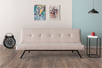 Hetalia 3-sits Längsbäddad Bäddsoffa 102x180 cm i Tyg - Beige - Möbler - Vardagsrum - Bäddsoffor