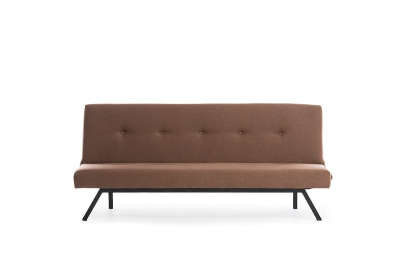 Hetalia 3-sits Rektangulär Längsbäddad Fällbar Bäddsoffa 102x180 cm i Tyg - Brun - Möbler - Vardagsrum - Bäddsoffor