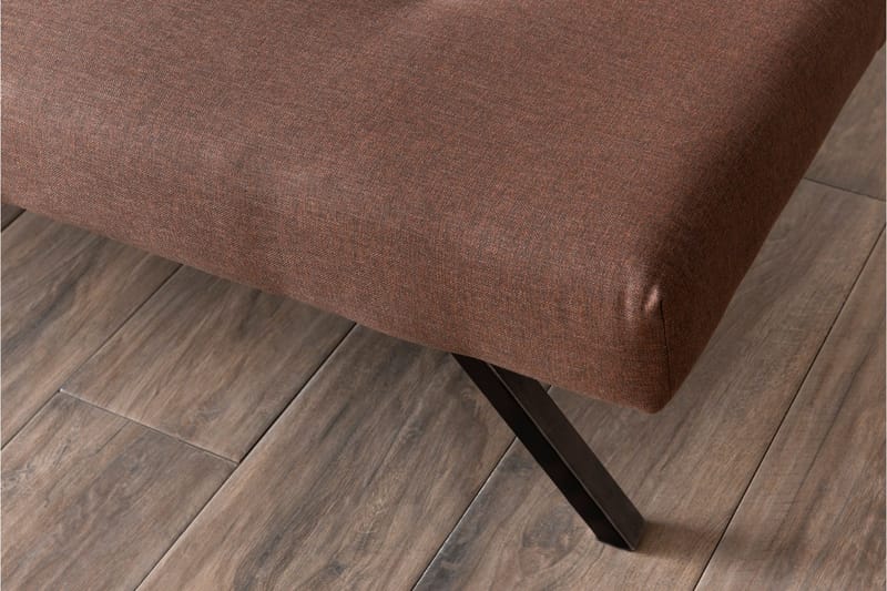 Hetalia 3-sits Rektangulär Längsbäddad Fällbar Bäddsoffa 102x180 cm i Tyg - Brun - Möbler - Vardagsrum - Bäddsoffor