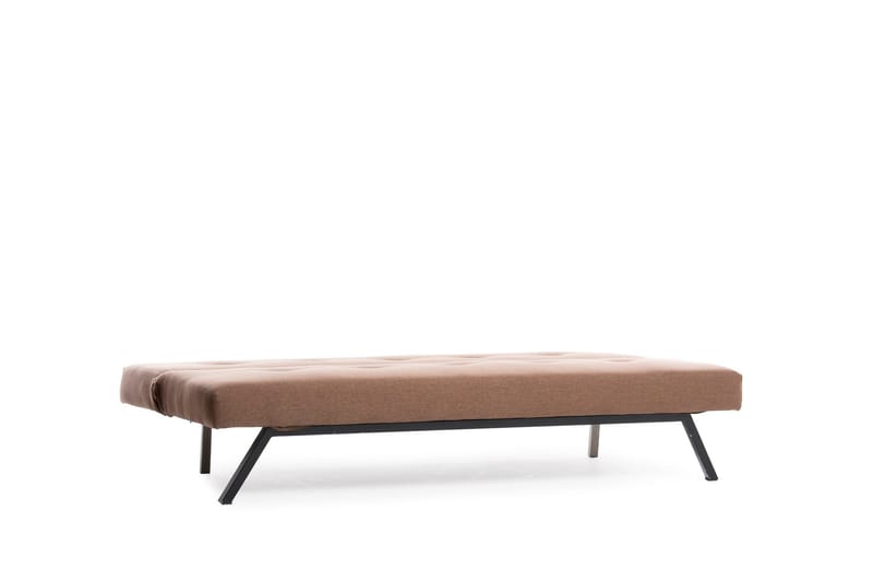 Hetalia 3-sits Rektangulär Längsbäddad Fällbar Bäddsoffa 102x180 cm i Tyg - Brun - Möbler - Vardagsrum - Bäddsoffor