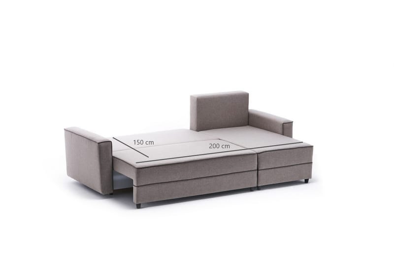 Highbank Bäddsoffa m. Divan 4-sits 200x150 - Cream - Möbler - Vardagsrum - Bäddsoffor
