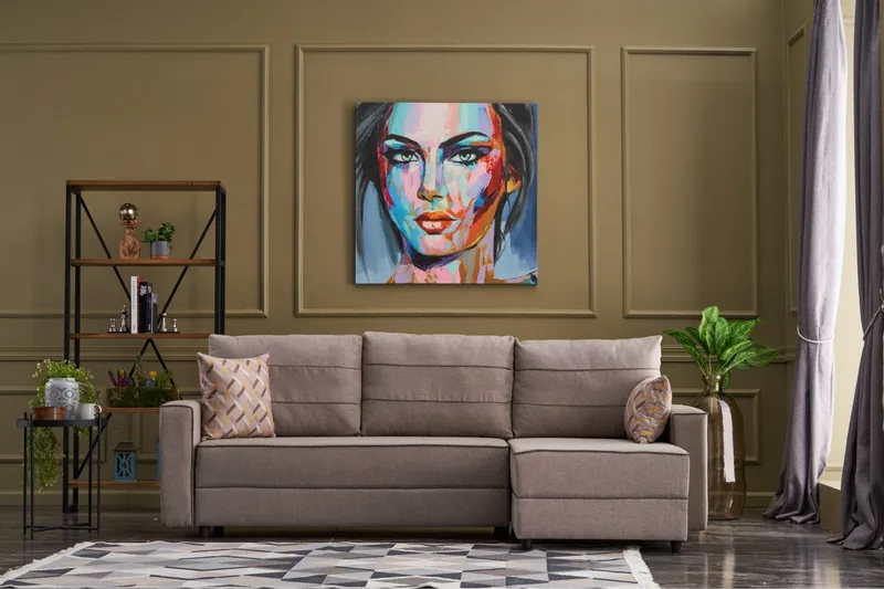 Highbank Bäddsoffa m. Divan 4-sits 200x150 - Cream - Möbler - Vardagsrum - Bäddsoffor