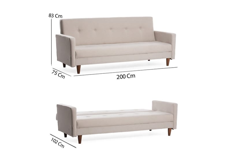 Hiko Bäddsoffa Cream - Möbler - Vardagsrum - Bäddsoffor