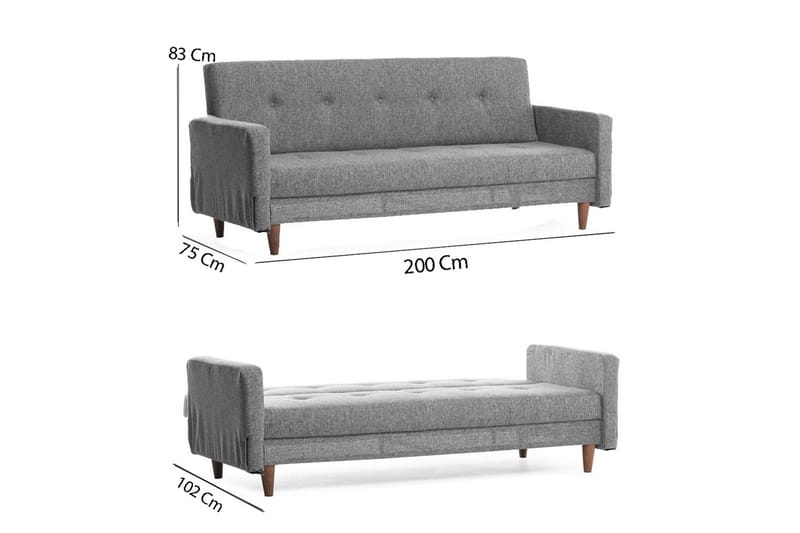 Hiko Bäddsoffa - Ljusgrå - Möbler - Vardagsrum - Bäddsoffor