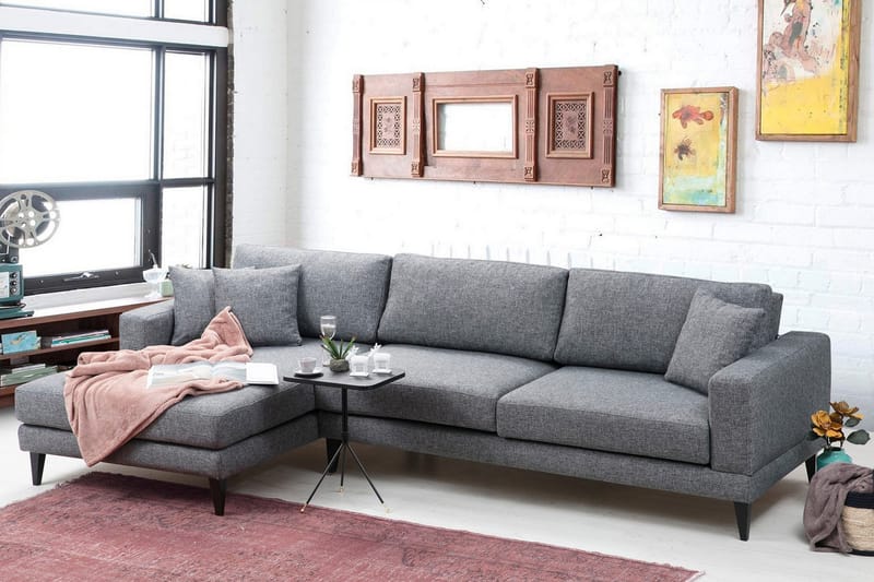 Hilari Bäddsoffa med Divan Vänster - Grå - Möbler - Vardagsrum - Bäddsoffor