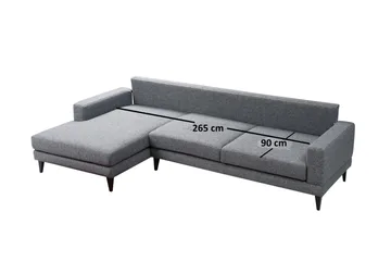 Hilari Bäddsoffa med Divan Vänster - Grå - Möbler - Vardagsrum - Bäddsoffor