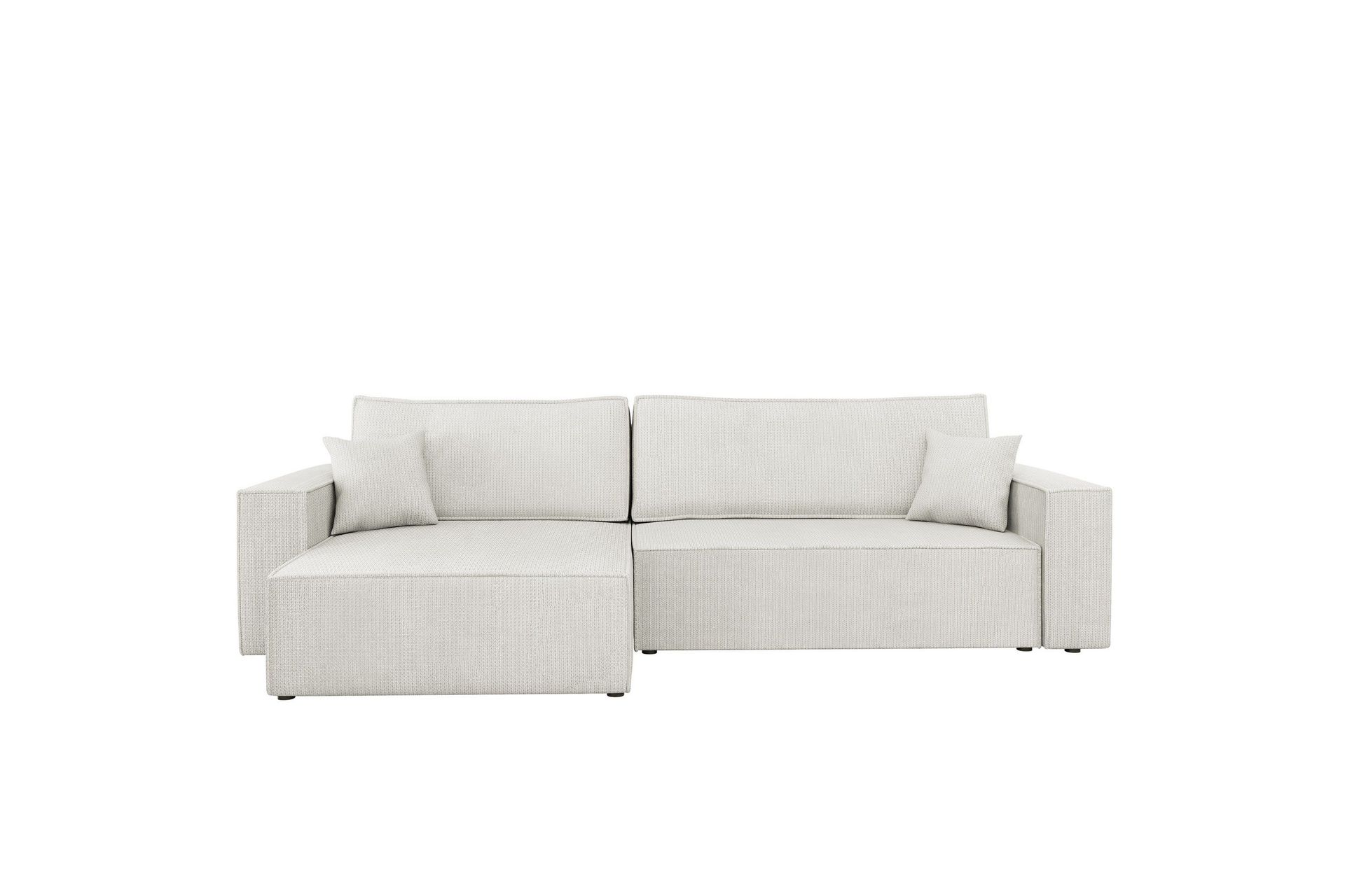 Hobson B&auml;ddsoffa med Divan 3-sits i Plysch - Vit