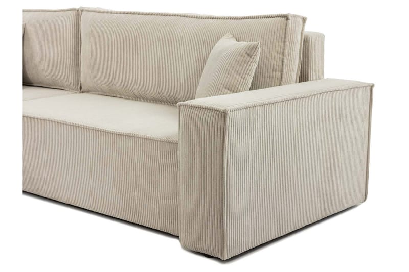 Hobson Bäddsoffa med Divan 3-sits i Plysch - Brun - Möbler - Vardagsrum - Bäddsoffor