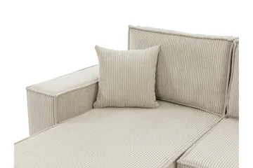 Hobson Bäddsoffa med Divan 3-sits i Plysch - Grå - Möbler - Vardagsrum - Bäddsoffor