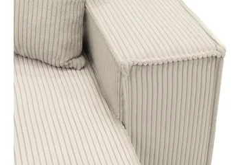 Hobson Bäddsoffa med Divan 3-sits i Plysch - Grå - Möbler - Vardagsrum - Bäddsoffor