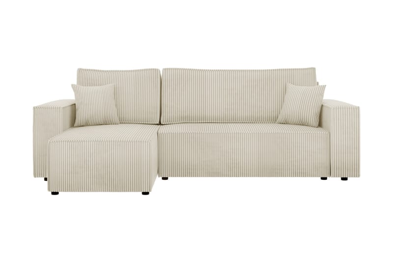 Hobson Bäddsoffa med Divan 3-sits i Plysch - Grå - Möbler - Vardagsrum - Bäddsoffor