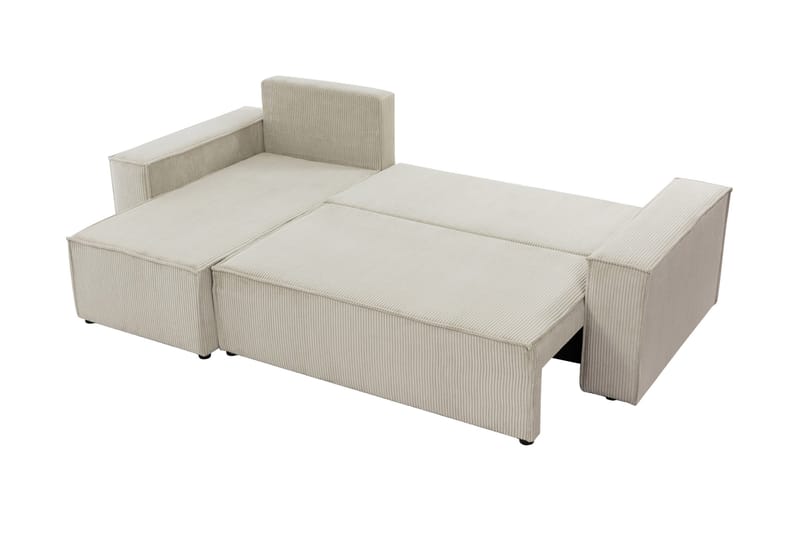 Hobson Bäddsoffa med Divan 3-sits i Plysch - Grå - Möbler - Vardagsrum - Bäddsoffor