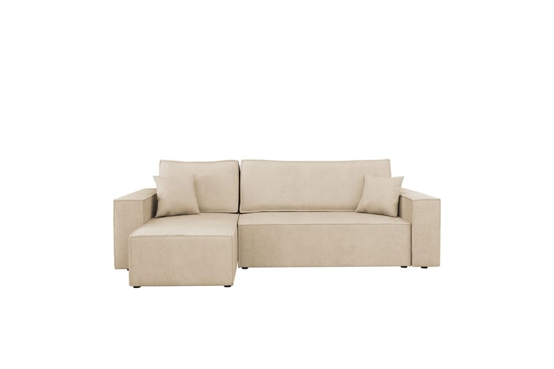 Hobson Bäddsoffa med Divan 3-sits i Plysch - Beige - Möbler - Vardagsrum - Bäddsoffor