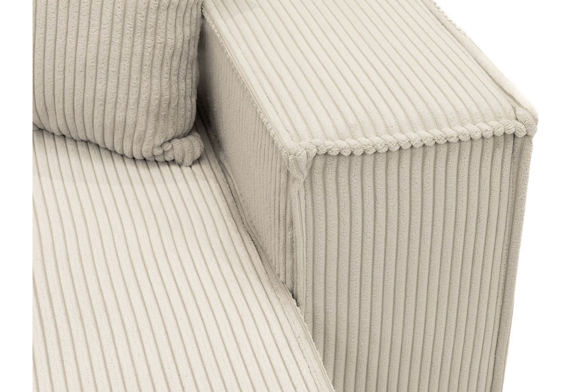 Hobson Bäddsoffa med Divan 3-sits i Plysch - Vit - Möbler - Vardagsrum - Bäddsoffor