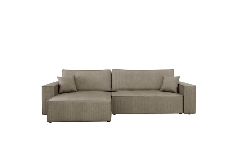 Hobson Bäddsoffa med Divan 3-sits i Plysch - Brun - Möbler - Vardagsrum - Bäddsoffor