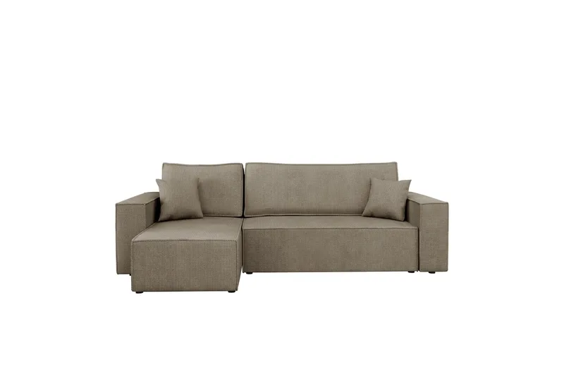 Hobson Bäddsoffa med Divan 3-sits i Plysch - Brun - Möbler - Vardagsrum - Bäddsoffor