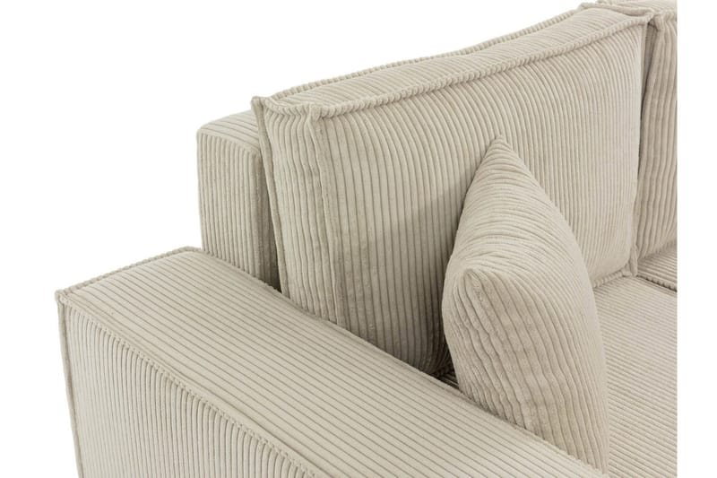 Hobson Bäddsoffa med Divan 3-sits i Plysch - Beige - Möbler - Vardagsrum - Bäddsoffor