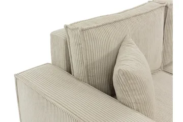 Hobson Bäddsoffa med Divan 3-sits i Plysch - Grå - Möbler - Vardagsrum - Bäddsoffor
