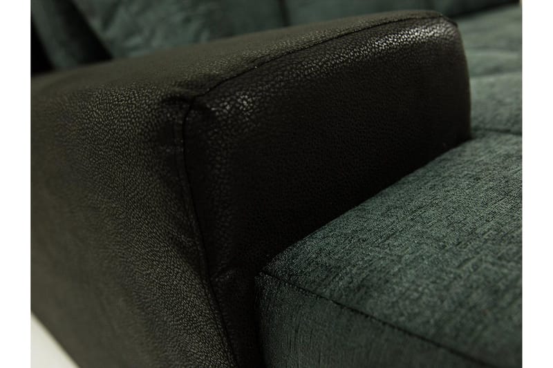 3-sits Hörnbäddsoffa Cerys Mini - Läder/Grön - Möbler - Vardagsrum - Bäddsoffor - Bäddsoffa divan