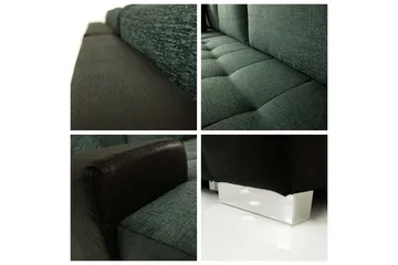 3-sits Hörnbäddsoffa Cerys Mini - Läder/Rosa - Möbler - Vardagsrum - Bäddsoffor - Bäddsoffa divan