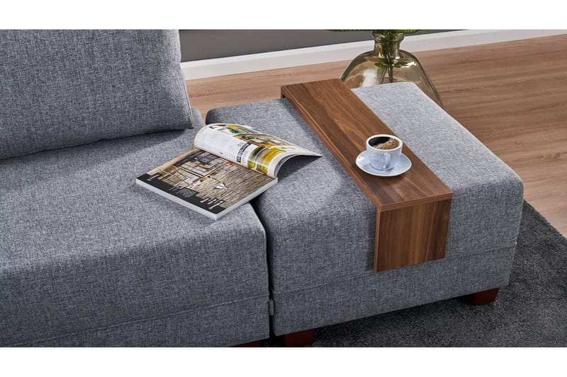 Algeria Hörnbäddsoffa Vänster - Grå - Möbler - Vardagsrum - Bäddsoffor - Hörnbäddsoffa