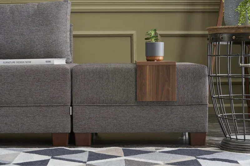 Algeria Hörnbäddsoffa Vänster - Grå - Möbler - Vardagsrum - Bäddsoffor - Hörnbäddsoffa