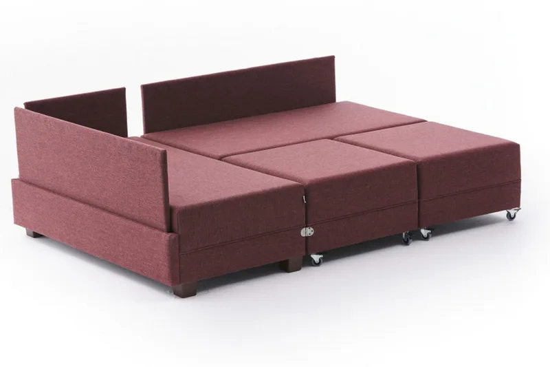 Algeria Hörnbäddsoffa Vänster - Röd - Möbler - Vardagsrum - Bäddsoffor - Hörnbäddsoffa