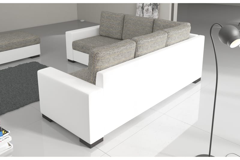 ALLIANA Hörnbäddsoffa Grå - Möbler - Vardagsrum - Bäddsoffor - Hörnbäddsoffa