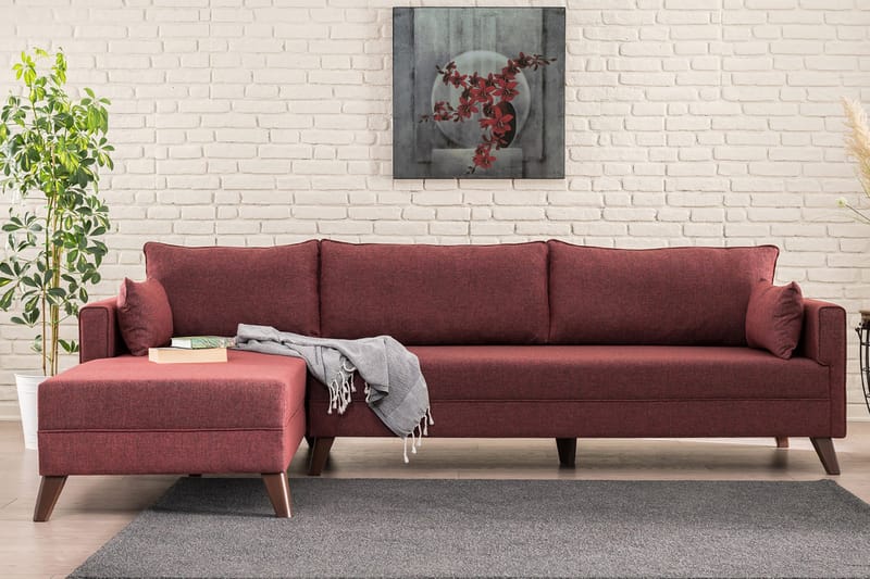 Antigua Divanbäddsoffa Vänster - Röd - Möbler - Vardagsrum - Bäddsoffor - Hörnbäddsoffa