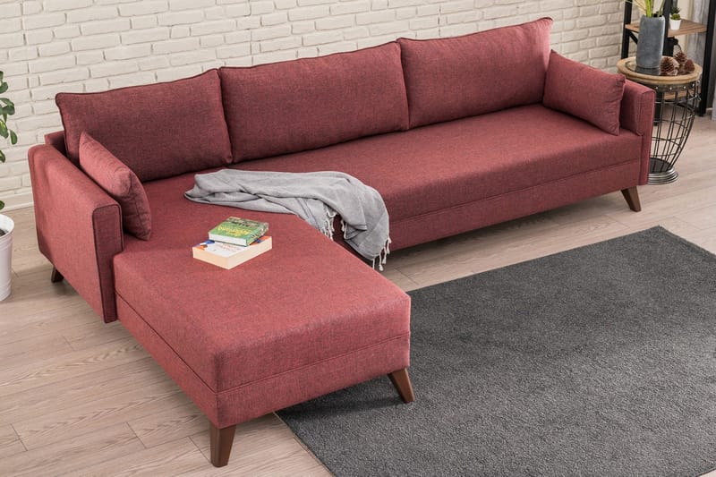 Antigua Divanbäddsoffa Vänster - Röd - Möbler - Vardagsrum - Bäddsoffor - Hörnbäddsoffa