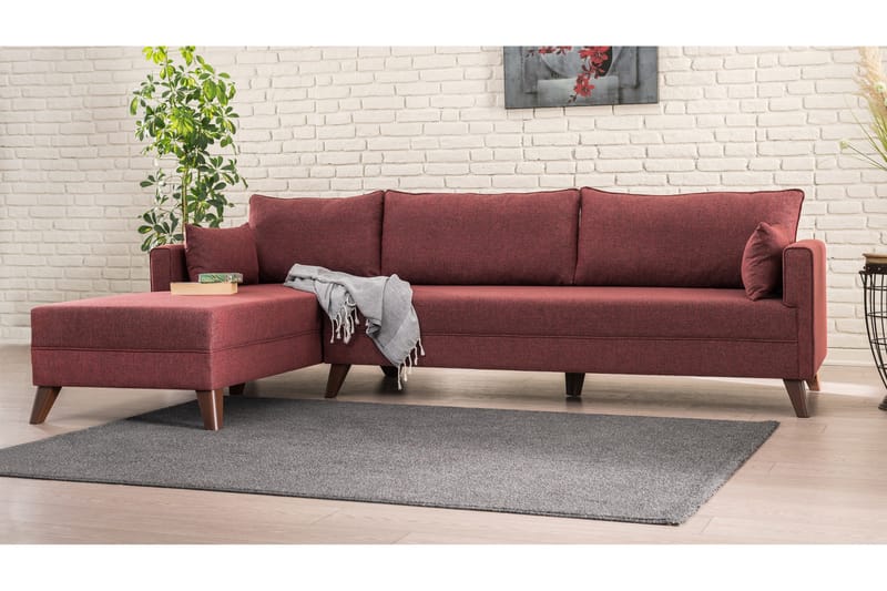 Antigua Divanbäddsoffa Vänster - Röd - Möbler - Vardagsrum - Bäddsoffor - Hörnbäddsoffa