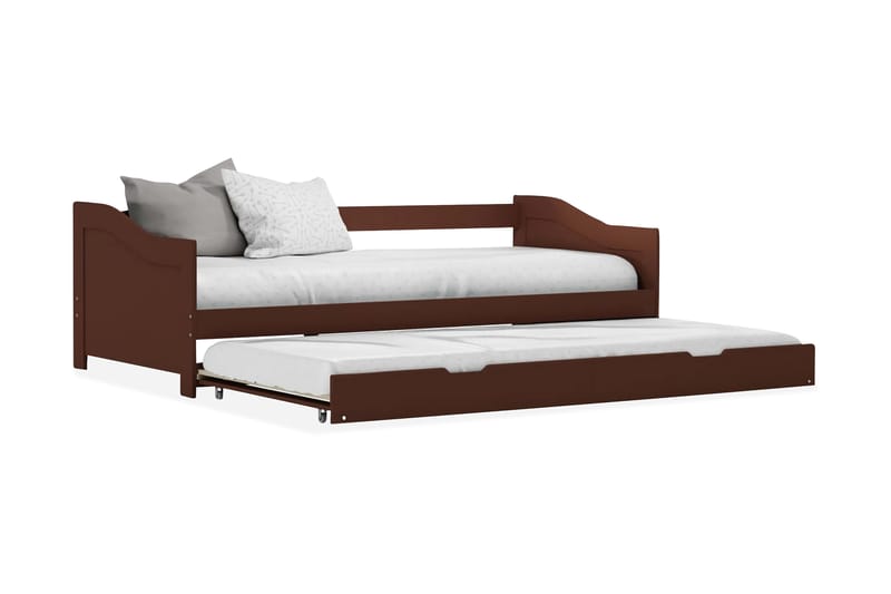 Bäddsoffa ram furu mörkbrun 90x200 cm - Brun - Möbler - Vardagsrum - Bäddsoffor - Hörnbäddsoffa