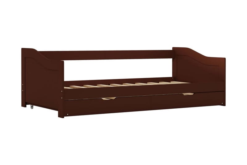 Bäddsoffa ram furu mörkbrun 90x200 cm - Brun - Möbler - Vardagsrum - Bäddsoffor - Hörnbäddsoffa
