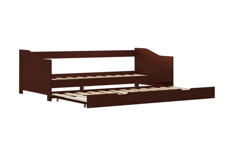 Bäddsoffa ram furu mörkbrun 90x200 cm - Brun - Möbler - Vardagsrum - Bäddsoffor - Hörnbäddsoffa