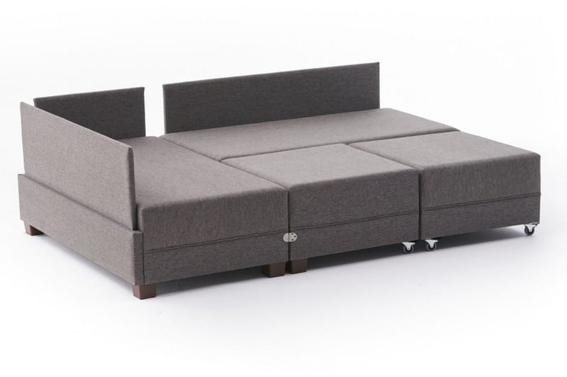 BARUDA Bäddsoffa  Brun - Möbler - Vardagsrum - Bäddsoffor - Hörnbäddsoffa