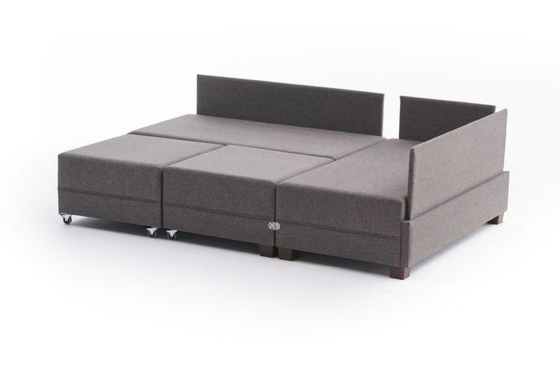 BARUDA Bäddsoffa  Brun - Möbler - Vardagsrum - Bäddsoffor - Hörnbäddsoffa