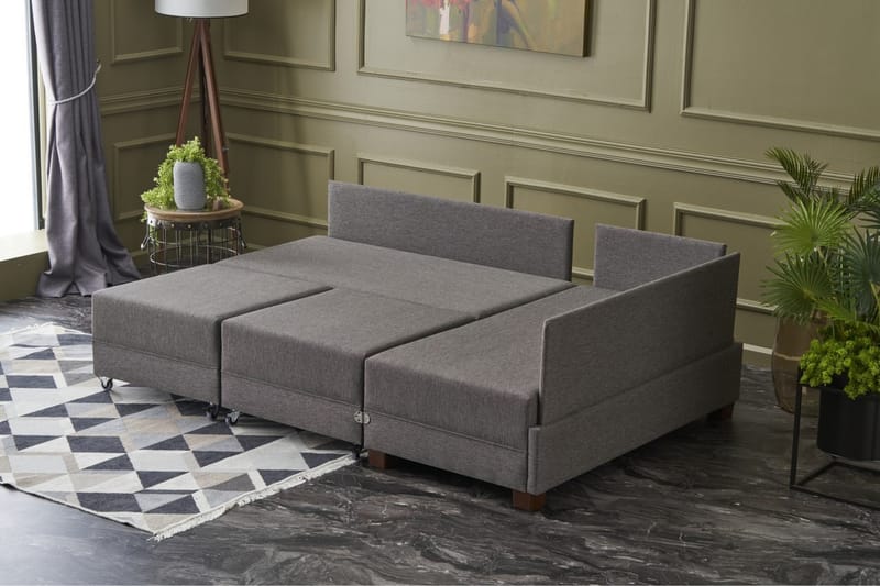 BARUDA Bäddsoffa  Brun - Möbler - Vardagsrum - Bäddsoffor - Hörnbäddsoffa