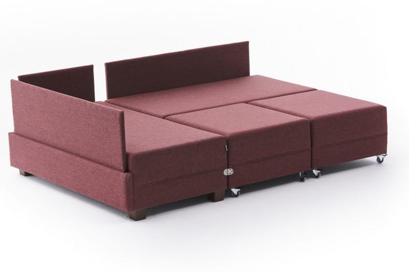 BARUDA Bäddsoffa  Röd - Möbler - Vardagsrum - Bäddsoffor - Hörnbäddsoffa