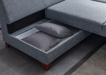 Bervik Hörnsoffa 230x90x150 cm - Grå - Möbler - Vardagsrum - Bäddsoffor - Hörnbäddsoffa