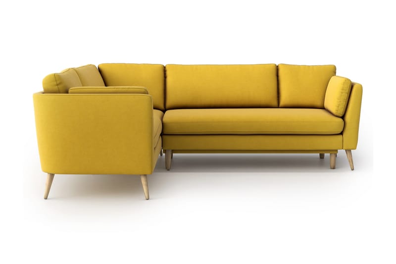 BOBBIE Bäddsoffa med Divan Gul - Möbler - Vardagsrum - Bäddsoffor - Hörnbäddsoffa