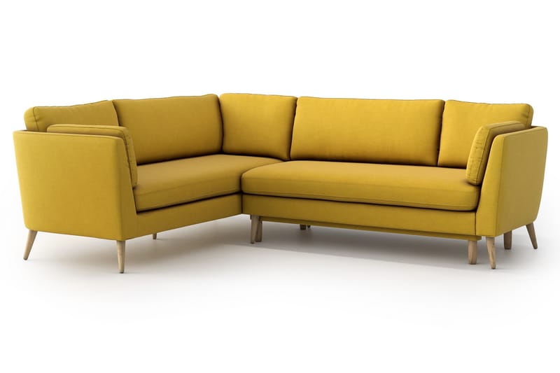 BOBBIE Bäddsoffa med Divan Gul - Möbler - Vardagsrum - Bäddsoffor - Hörnbäddsoffa