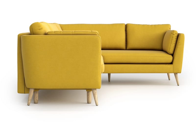 BOBBIE Bäddsoffa med Divan Gul - Möbler - Vardagsrum - Bäddsoffor - Hörnbäddsoffa
