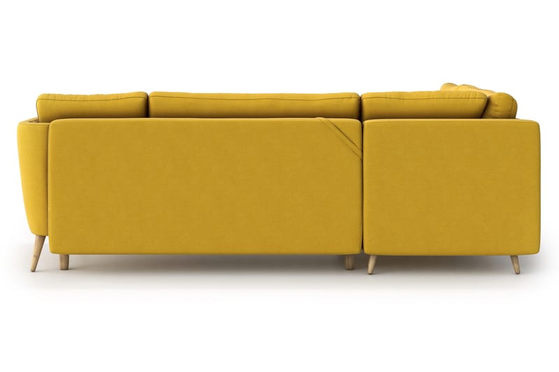 BOBBIE Bäddsoffa med Divan Gul - Möbler - Vardagsrum - Bäddsoffor - Hörnbäddsoffa