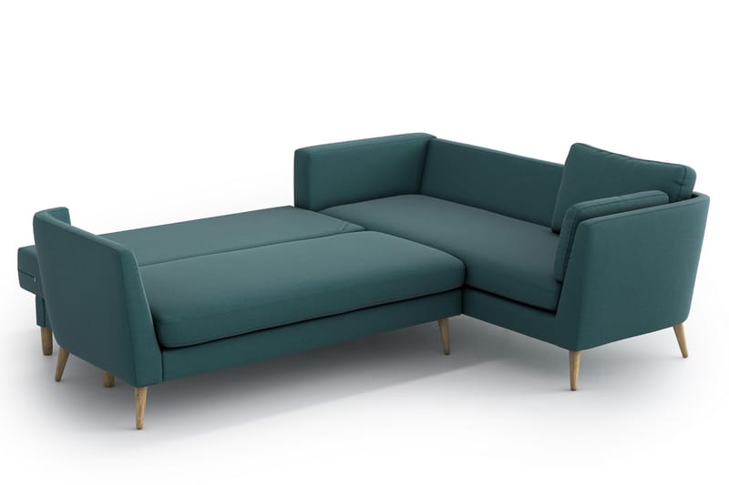BOBBIE Bäddsoffa med Divan Turkos - Möbler - Vardagsrum - Bäddsoffor - Hörnbäddsoffa