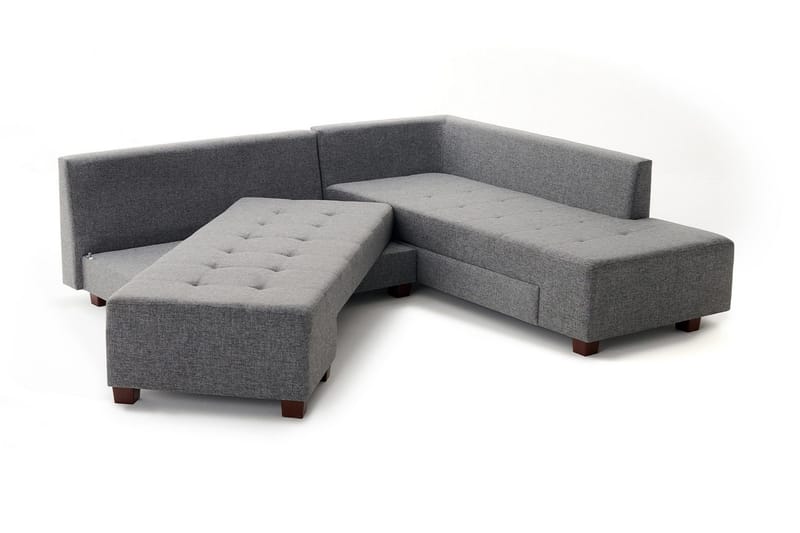 Brunei Hörnbäddsoffa Höger - Grå - Möbler - Vardagsrum - Bäddsoffor - Hörnbäddsoffa